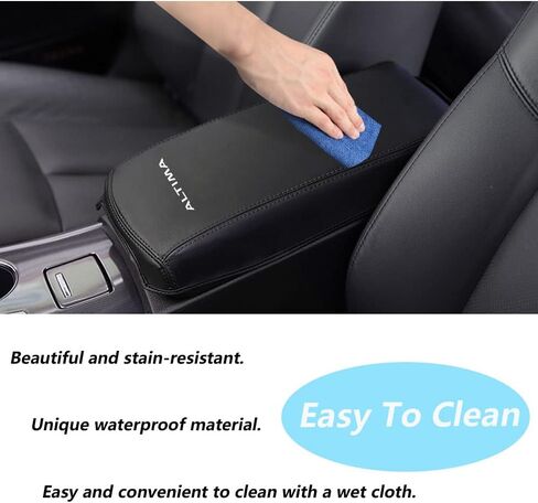 غطاء حماية لمسند ذراع السيارة من XITER، قطعة واحدة من وسادة جلدية لوحدة التحكم المركزية تناسب Nissan Altima 2019-2024، ملحقات داخلية لصندوق مسند ذراع وحدة التحكم المركزية (ألياف الكربون) in Kuwait