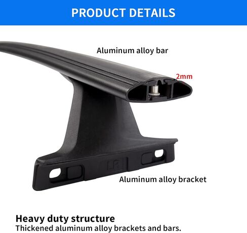 220lbs Roof Racks Cross Bars Fit for Chevrolet Chevy Traverse 2018 2019 2020 2021 (Not Fit for The 2022 Model), Heavy Duty Aluminum Crossbar Roof Rail Cargo Carrier Rooftop Car SUV Black Accessories in Kuwait