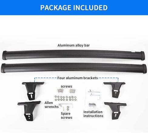 220lbs Roof Racks Cross Bars Fit for Chevrolet Chevy Traverse 2018 2019 2020 2021 (Not Fit for The 2022 Model), Heavy Duty Aluminum Crossbar Roof Rail Cargo Carrier Rooftop Car SUV Black Accessories in Kuwait