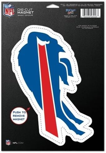 WinCraft NFL Buffalo Bills 83707010 Die Cut Logo Magnet, Small, Black in Saudi Arabia