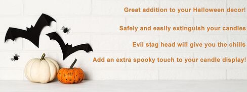 Halloween Candle Snuffer - Halloween Décor Candle Extinguisher - Evil Stag Snuffer For Gothic and Halloween Home Decorations. Perfect For Witchy Décor, Hocus Pocus Gifts, and Spooky Home Decor in Kuwait