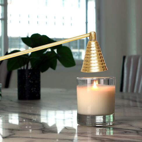 Shubhkart Candle Snuffer Candle Snuffer Extinguisher Polished Brass Wick Snuffer with Long Handle for Putting OutCandles Flame Aromatherapy Essentials Accessory for Candle Lovers in Saudi Arabia