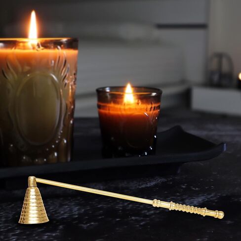 Shubhkart Candle Snuffer Candle Snuffer Extinguisher Polished Brass Wick Snuffer with Long Handle for Putting OutCandles Flame Aromatherapy Essentials Accessory for Candle Lovers in Saudi Arabia