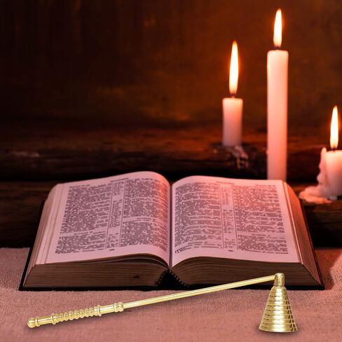 Shubhkart Candle Snuffer Candle Snuffer Extinguisher Polished Brass Wick Snuffer with Long Handle for Putting OutCandles Flame Aromatherapy Essentials Accessory for Candle Lovers in Saudi Arabia