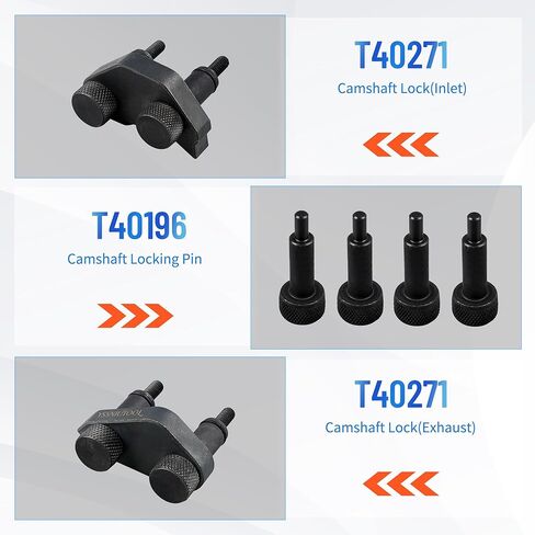 مجموعة أدوات توقيت المحرك لمحرك VW Audi TSI TFSI EA888 1.8L 2.0L، مع أداة فاصل القطع المنزلقة لعمود الحدبات T40191 الإضافية، T10355 بكرة العمود المرفقي التي تحمل مفتاح ربط T40098 T40267 T40271 in Kuwait