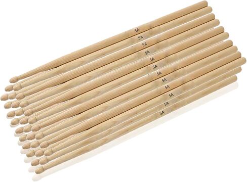 15 Paris Drum Sticks 5A, Classic America Maple Oval Wood Tip Drumsticks, Drum Sticks for Jazz Drum Electronic Drums, 30 Pieces in Kuwait