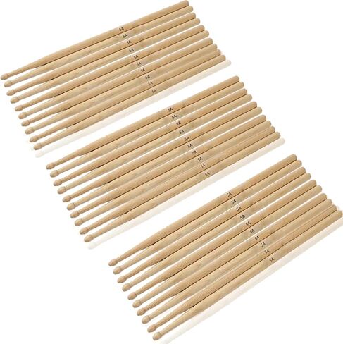 15 Paris Drum Sticks 5A, Classic America Maple Oval Wood Tip Drumsticks, Drum Sticks for Jazz Drum Electronic Drums, 30 Pieces in Kuwait