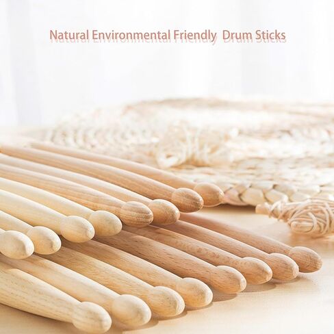 15 Paris Drum Sticks 5A, Classic America Maple Oval Wood Tip Drumsticks, Drum Sticks for Jazz Drum Electronic Drums, 30 Pieces in Kuwait
