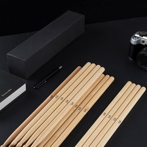 15 Paris Drum Sticks 5A, Classic America Maple Oval Wood Tip Drumsticks, Drum Sticks for Jazz Drum Electronic Drums, 30 Pieces in Kuwait