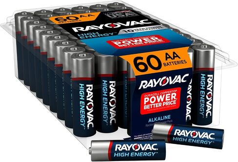 Rayovac AA Batteries, Double A Battery Alkaline, 60 Count in Saudi Arabia