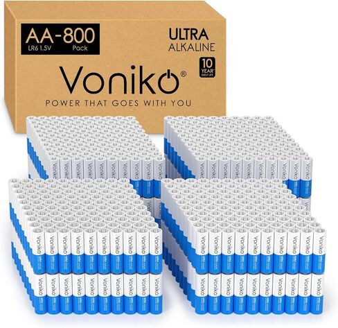 Voniko AA Batteries 12 Pack - 1.5V Alkaline Double A Batteries in Saudi Arabia