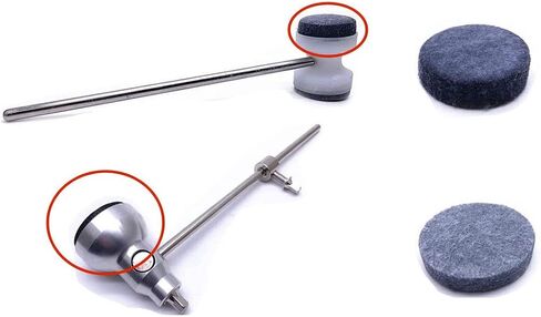 Bass Drum Beater Felt Pad Percussion Hammer Head Replacement Part Pack of 8 in Saudi Arabia