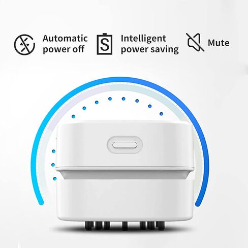 TRZLIFE Desk Vacuum Cleaner, Upgraded Mini Table Vacuum Improved Details Higher Suction More Durable Rechargeable Mini Vac Sucks up Tiny Items Crumbs Flakes for Desktop Drawer Countertop in Saudi Arabia
