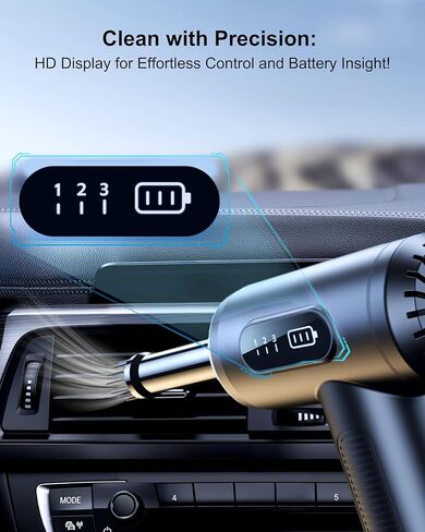 منفضة هواء مضغوطة من ليهان، منظف منفاخ هواء كهربائي مع ضوء LED للكمبيوتر ولوحة المفاتيح والمنزل والسيارة والمكتب، منفاخ هواء صغير محمول قابل لإعادة الشحن ومحمول لاسلكيًا لكرة سرير قابلة للنفخ in Kuwait