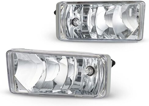 Driving Fog Light Assembly Replacement For 2008-2014 Chevy Silverado 2007-2011 Avalanche 2007-2014 Suburban and Tahoe GMC Sierra/Yukon With H16 12V 19W Halogen Bulbs​(Clear Lens) in Kuwait