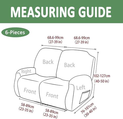 غطاء كرسي HAOYONG Loveseat 6 قطع من أغطية الأريكة القابلة للتمدد مع جيب وغطاء غير قابل للانزلاق مع أشرطة مرنة وواقي أثاث كرسي قابل للغسل in Kuwait