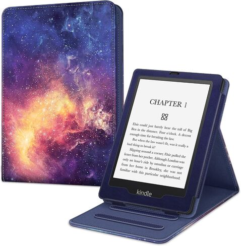 Fintie Flip Case for 6.8" Kindle Paperwhite (11th Generation-2021) and Kindle Paperwhite Signature Edition - Slim Fit Vertical Multi-Viewing Stand Cover with Auto Sleep/Wake, Black in Saudi Arabia