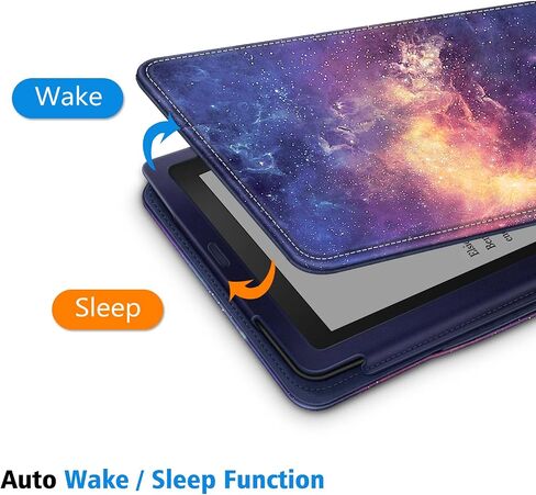 Fintie Flip Case for 6.8" Kindle Paperwhite (11th Generation-2021) and Kindle Paperwhite Signature Edition - Slim Fit Vertical Multi-Viewing Stand Cover with Auto Sleep/Wake, Black in Saudi Arabia