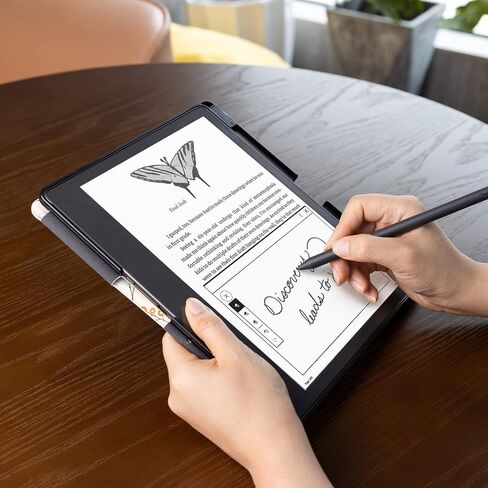 حافظة CoBak لجهاز Kindle Scribe - غطاء جلد PU جديد تمامًا مع ميزة التنبيه التلقائي للنوم لجهاز Kindle Scribe 10.2 بوصة 2022 تم إصداره مع حامل قلم in Saudi Arabia