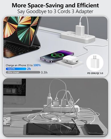 2 in 1 Foldable Wireless Charger for Apple Charging Station Magnetic Wireless Charging Pad Magsafe Charger for iPhone 12/13/14/15 Pro Max AirPods iWatch Travel Charger for Multiple Devices in Saudi Arabia