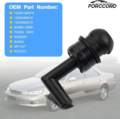 Custom Fit for Exhaust PCV Valve Toyota 4runner 1996-2002, T100 1995-1998, Tacoma 1995-2004, Tundra 2000-2004, Lexus ES300 SC300 in Saudi Arabia