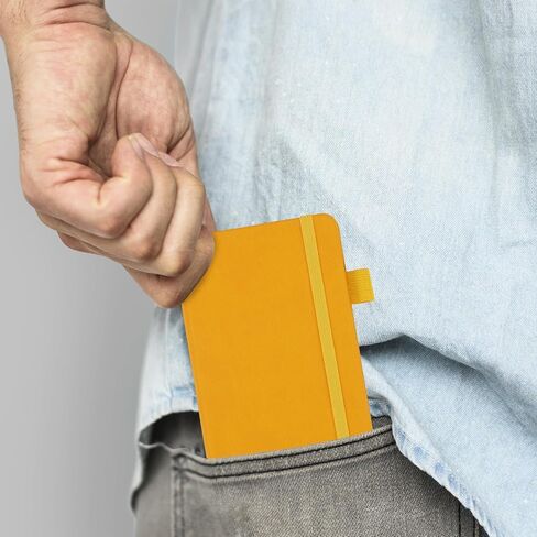 EOOUT 2 حزمة جيب دفتر غلاف فني المجلات A6 دفتر صغير مع 2 أقلام سوداء مفكرة صغيرة مع حامل القلم 3.7 × 5.7 بوصة، 120 صفحة، 100gsm أسود للوازم المدرسية المكتبية in Kuwait