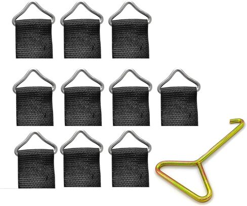 Trampoline Triangle Buckle Stainless Steel Triangle Rings Buckle 1.57" Loop Ring V-rings Straps with Spring Tool in Kuwait