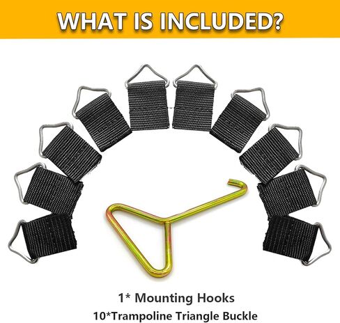 Trampoline Triangle Buckle Stainless Steel Triangle Rings Buckle 1.57" Loop Ring V-rings Straps with Spring Tool in Kuwait