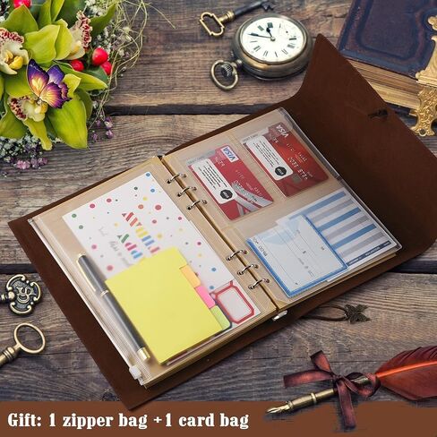 OMEYA Leather Journal Notebook, Refillable Writing Journal Diary Planner for Women Girls (Blue, A5-9.3''×6.3'') in Kuwait