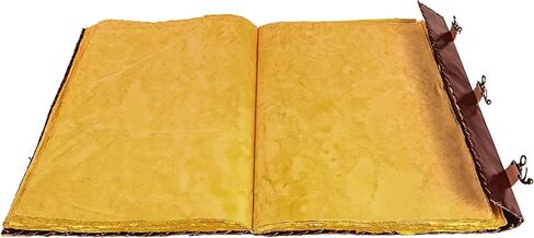 TUZECH Cutomizable Hocus Pocus Book of Spells، مجلة جلدية، مجلة العين الثالثة، حافة سطح الورق، مجلة Grimoire، كتاب عتيق من الظلال، سبعة شقرا، تعويذة عتيقة، مشبك قفل، دفتر ساحرة (5 × 7) in Kuwait