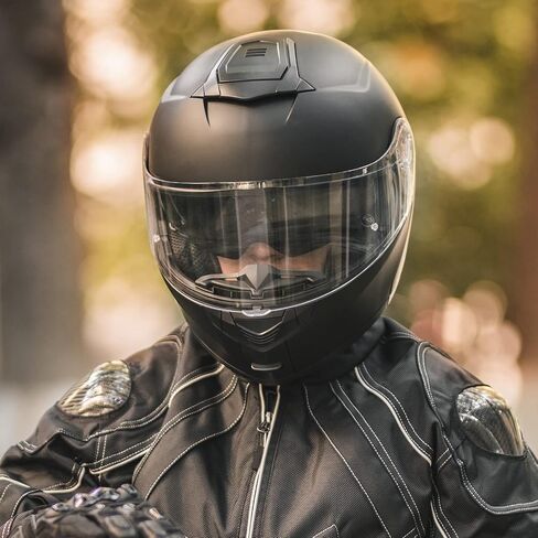 ILM Adult Motorcycle Modular Full Face Helmet Flip up Dual Visor DOT Approved Model 159(Matte Black,Large) in Saudi Arabia