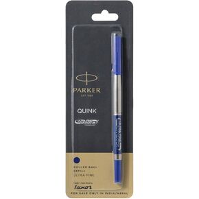 Parker Quink Ink Roller Ball Ultra Fine Navigator Technology Point Ink Refill by Luxor (UF-Blue, 10 Set)