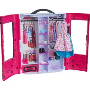 Barbie Fashionistas Ultimate Closet Portable Fashion Toy with Clothing, Accessories and Hangars, for 3 to 8 Year Olds