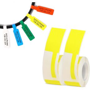 2 Rolls Jewelry Price Tags for Pricing Self Adhesive White Blank Jewelry Ring Price Tags for Necklace Earring Price Identify Rectangle Label for B1/B21/B3S Label Printer 25x75mm, 100 Labels/Roll