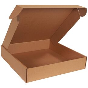 Aviditi Recyclable Corrugated Cardboard Deluxe Literature Mailers, 20" L x 20" W x 4" H, Brown/Kraft, Eco-Friendly Packaging and Shipping Solution (Pack of 25)