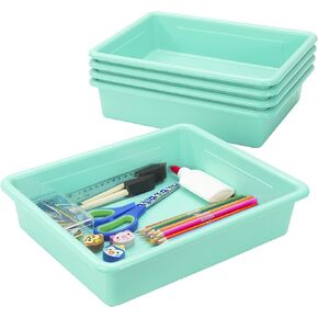 Storex (62522U05C) حجم خطاب صينية تخزين مسطحة-صندوق منظم للفصول الدراسية والمكتب والمنزل ، البط البري ، 5 عبوات ، 10 × 13 × 3 بوصات