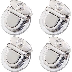 FMHXG 4pcs قفل إدراج معدني للحرف الدفعة دباس الفضة ملون اضغط على نوع الأجهزة لداي كيس كراف كروس كتف حقيبة الكتف حقيبة مجوهرات مربع نبيذ قفل in Kuwait