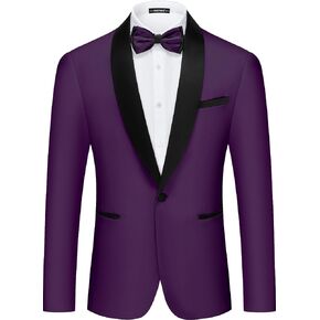 MAGE MALE Mens Casual Blazer Slim Fit Suit Jacket Lightweight Sport Coat One Button Tuxedo Jacket Business Daily Blazers