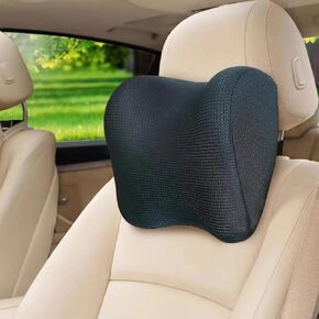 SPRFUFLY 2 Pack Car Headrest Pillow, Extra Soft Car Pillow, 100% Memory Foam Car Neck Pillow for Driving - Universal Fit Travel Car Rest Pillow for Pain Relief While Driving(Comes with 2 Eye Masks)