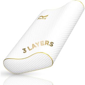 Royal Therapy Memory Foam Pillow, Cervical Pillow, King Contour Pillow, Side Sleeper Pillow, Neck Support Pillow, Pillow for Neck Pain, Pillow for Side Sleepers, CertiPUR-US