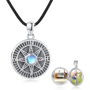 MEDWISE Daisy Locket Necklace That Holds Pictures Sterling Silver Locket Necklace for Women Sunflower Daisy Lockets for Photo Keepsake Gifts