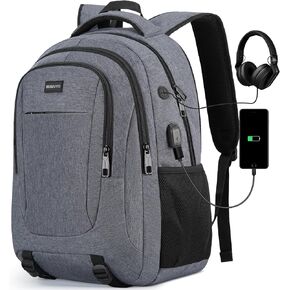 MOMUVO Backpack for Men and Women, School Backpack for Teens Boys, Water Resistant 15.6 inch Laptop Backpack Computer Bag with USB Charging port for Business College Travel