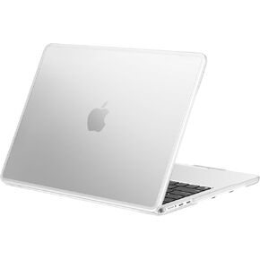 BlueSwan Anti-Cracking Hard Shell Case Compatible with MacBook Air 13 inch, M3 M2 2025 2024-2022 A3113 A2681, Anti-Fingerprint Soft TPU Bumper PC Base for MacBook Air 13.6'', Frosted Clear