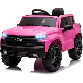 Kimbosmart المرخصة Chevrolet Kids Car ، السيارات الكهربائية للأطفال ، وسيارات الأطفال للقيادة ، وأضواء LED ، وموسيقى MP3 ، وتخزين الظهر ، وركوب الشاحنة ، وركوب الألعاب ، والسيارات الكهربائية للأطفال ، والأسود