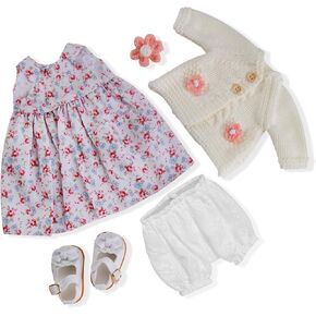 Handmade Waldorf Doll Clothes 12 inch Clothing Set with Pretty Box Girl Christmas Birthday Present-Amber's Clothes Accessories