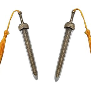 2PCS Sword Bookmark with Tassels Metal Book Mark，Your Reading Assistants，Vintage Bookmark for Men Women，Office School Library Bookstore Home，Creative Vintage Style Book Mark with Tassels(Gold)