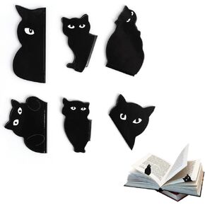 simarro Magnetic Bookmarks, 6/7 Pieces Assorted Cute Bookmarks Set for Teachers Students Book Lovers Reading Cute Cat Magnet Page Markers for School Office Home Supplies (6Pcs-A)