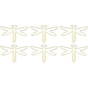 100Pcs Paper Clips, Dragonfly Shape Organizing Clips Bookmark Book Marking Clips Metal Paperclips for Document Photos Tickets Office School Supplies