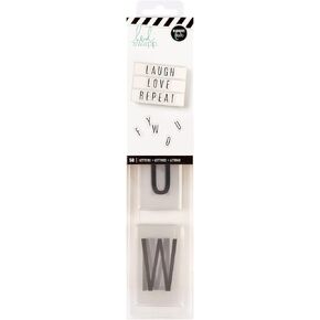 Heidi Swapp Light Box Alphabet Inserts by American Crafts | 50 letters, Black