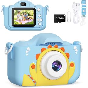 Kids Camera Unicorn Girl Toys, Digital Camera for Kids Age 3-8 Toddler Travel Toys, Birthday Gift for Girls 3 4 5 6 7 8 Year Old Christmas, HD 1080P Video Camera, 32G SD Card Included (Pink)